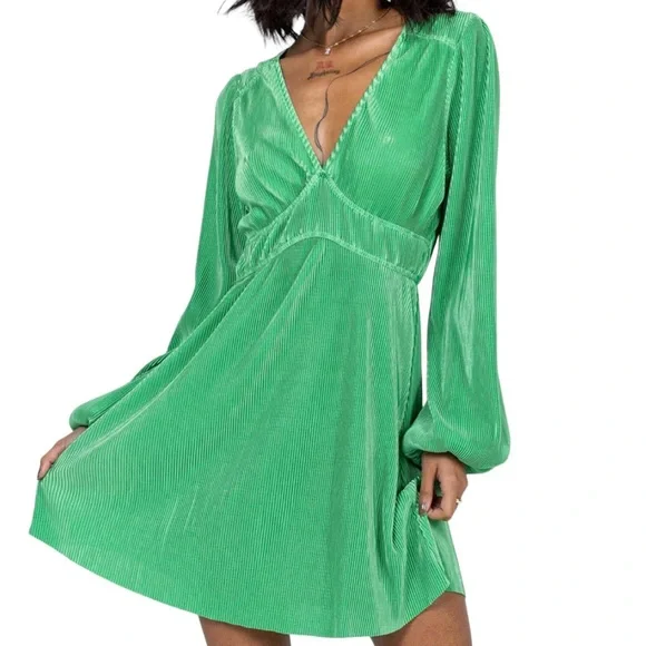 strapless open back dress Alyza V Neck Mini Dress Brown Stripe